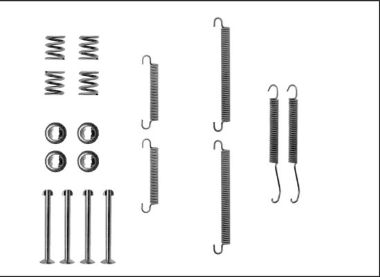 HELLA PAGID priedų komplektas, stabdžių trinkelės 8DZ 355 205-891